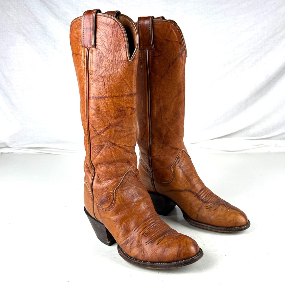 The Sanders Vintage Handmade Leather Cowboy Boots Women's Size 6C